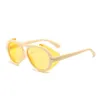 Sunglasses Punk Men's And Women's With Side Shield Round PC Lens UV400 Protection Sun Glasses286e