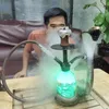 Cachimba de lujo con luz de serpiente, vidrio para fumar agua, doble tubo, soporte para filtro de cigarrillo, pipas de tabaco, accesorios portátiles para fumar 2021 en Stock