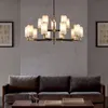 Moderne koperen hanglamp Creatieve Chinese knoop glas ophanging light Hotel Cafe Bar Living Dinning Slaapkamer Opknoping Lighting