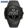 SMAEL Gloednieuwe Electronics Watch Analoog Quartz horloge Horloge 50 meter Waterdichte Kol Saati 1237 Digitale Alarm Heren Horloges Q0524