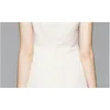 ファッション滑走路ヴィンテージ夏のドレス女性のスタンドカラー刺繍花ドレスvestidos 210520