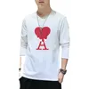 Långärmad tshirt Men039s Cotton Top Brand Loose Sweater Autumn Menswear Ins Trend Gray Tshirt Cloth Men76264437409687