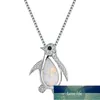 Moda creativa opale zircone pinguino animale collana pendente donne banchetto romantico accessori da sposa gioielli fascino regalo prezzo di fabbrica design esperto qualità