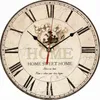 Grande orologio da parete in legno vintage fiore cucina antico shabby chic retro casa 210401