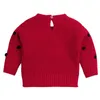 Точки вязание крючком свитер девушки рожденные девочки мальчики вязание пуловеры весна верхняя одежда детские трикотажные вершины длинные рукава перемычки серый 210417