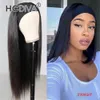 Head Band Wig 100 İnsan Saç Eşarp Peruk Brezilyalı Düz ​​Vücut Afrikalı Amerikalı Kadınlar İçin Kıvırcık Uygun Fable