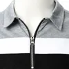 Patchwork Polo Uomo Marca Manica lunga Contrasto Polo Homme Casual Slim Uomo Polo Colorblock Splice Para Hombre 210524