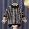Autumn winter Baby Children Clothing Boys Knitted pullover toddler Sweater Kids Spring thicken Wear 2 3 4 6 8 years 211104