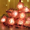 Strängar MifLame 2021 Romantisk led Garland Artificial Flower Bouquet String Lights Foam Fairy Valentine's Day Wedding Decoration