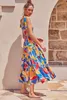 Robes pour femmes robe d'été de vacances sans manches Style Boho imprimé pour filles dame