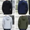 Jacka MEN Zipper Ankomst Brand Casual Solid Hooded Jacket Fashion Mäns Outwear Slim Fit Fjäder och Höst Högkvalitativ K11 210818