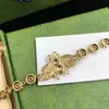Kadın moda kristal bilezikler sevgililer hediye altın bilezik tasarımcısı içi boş mektup bileklik vintage tarzı takılar için 289u