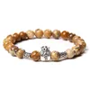 Natursten Obsidian Beads Armband Mens Mode Plånbok Charm Armband för kvinnor Män Lucky Smycken