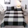 Moda Bedsheet Ropa de cama Poliéster Algodón Hoja de cama Suave Transpirable Single Queen King Tamaño Colcha Funda de almohada NeedOrder 211110