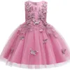 Robes de filles de fleurs pour la fête de mariage bébé filles sans manches Big Bow princesse robe enfants fête robes nouvel an vêtements Q0716