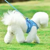 Reflekterande säkerhet Pet hund sele och koppel satt för sele väst typ valp bröstband pug chihuahua bulldog wll906