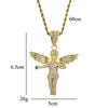 Подвесные ожерелья Hip Hop Micro Paved Cubic Circonia out Angel Pendants Ожерелье для мужчин.