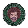 Pins, broscher Bob Ross Lapel Pin Inga misstag Endast glada olyckor Inspirerande citat Brosch Träd Badge Gulligt konstnärmålare Tillbehör