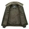 CHAIFENKO Bomber Jacket Parka Coat Hombres Invierno Cálido Cuello de piel de vellón grueso Marca militar Army Tactics 6XL 211217