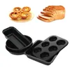 5 шт. Углеродистая сталь без палки Торт Форма Pizza Tray Хлеб Toast Box Paking Pan Set