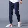 Plus Size Summer Harem Pants Men Streetwear Loose Jogger Solid Cotton Ankle Length Casual Trousers 210715