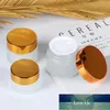 Bouteilles de pommade rechargeables en verre dépoli Pot de pot cosmétique vide Conteneur de crème pour le visage pour ombre à paupières 5/10/15/20/30/50 / 100g