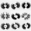 Tjock lång 11-27mm falska ögonfransar Curly crisscross handgjorda återanvändbara 18 par 3d falska fransar Set Soft Light Eyelash Extensions 10 Modeller Makeup för ögon