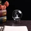 Nieuwe items 80 mm Crystal Wapiti Ball Miniatuur 3D Laser gegraveerd glas Ornament Globe Craft Decorations for Home Birthday Cadeau