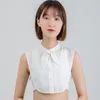 Bow Ties Korean Stand Fałszywy kołnierz dla kobiet koszuli buse topy falose dekoracja żeńska słodka szyfonowa odpinana recepto faux cols donn22