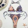 2021 Sexy Drie Stukken Bikini Set Dames Luipaard Print Badmode Vrouwelijke badpak Braziliaanse Bikini Badpakken Zomer Beach Draag X0522