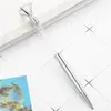 2022 nouveau style classique grand diamant stylo bricolage tube vide stylos à bille en métal auto-remplissant flottant paillettes fleur séchée cristal écriture cadeau