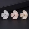 Missvikki Noble Роскошные пальцы кольцо регулируемые мода цветущие цветы полные блестящие кубические циркония высочайшее качество