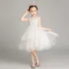 Vestidos da menina vestido de festa de meninas 2022 primavera Outono moda doce o-pescoço vestido de bola malha crianças princesa 1-13 anos