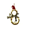 Ghirlande di fiori decorativi Ghirlanda di Natale Fascino Decorazione del giorno a LED Cerchio di vite Sciarpa grigia