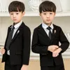 Costume de mariage Ensembles de vêtements pour garçons Enfants Performance sur scène Costumes formels Enfants École Graduation Manteau Pantalon Ensembles Costume de piano 20220308 H1