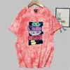 Hunter X Hunter Short Sleeve Tie Dye Anime Hip Hop Male and Female Anime T-shirt Y0809