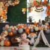 Woodland Jungle Wild Animal Balloons Garland Arch Hedgehog Squirrel Raccoon Folia Balloon Dzieci Urodziny Dekoracje 210719