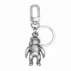 Luxury Designer Astronaut Keychain Cell Phone Straps & Charms Bag Stainless Steel Pendant Space Hanging Chain Car Charm Pendant Birthday Gift Key Holder