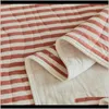 Pościel Dostawy Tekstylia Home GardenStriped Series Summer Quilt, Sateen Woven Trwałe, Lekki Cienki Comforter, Oddychający Soft ComfortAb