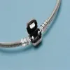 925 Silver 3MM china snake Bracelets for Pandora charm bead 18K Rose gold CZ fit women's fine jewelry