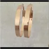 Hoop Huggie Hie Earrings sieraden Casual Gold Rosegold kleurbreedte ovaal hoepel oorbel voor vrouw meisje gzge0