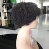 Brazilian Human Hair Kinky Curly Wigs Short For Black Women 150% Density Machine Made No Lace Wig