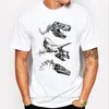 Jurassic Bloom Design T Рубашка Мужчины Harajuku Мужчины Мужские Топы Мужской Одиночный Динозавр Печать Футболка Хипстер Топы с коротким рукавом 210706