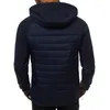 Höst Vinter Hooded Jacket Män Casual Slim Patchwork Zipper Coat Män Plus Storlek 3XL Långärmad Mens Jackor Oversized Coat 210819