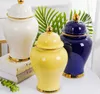 Vasas Esmalte Clássico Porcelana Geral Jar Cerâmica Vaso Doces De Armazenamento De Armazenamento Multipurpose Jars Vintage Home Decor
