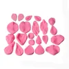 22PCS Silicone Petal Leaf Mold Flowers Fondant Chocolate Gum Paste Cake Broder Decorating Tool K211 210721