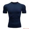 Tops masculinos camisetas fitness camisa de manga curta cor sólida t-shirt collants respirável bodybuilding roupas muscular camisa 210629