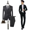 Designs Mantel-Hose-Anzug für Männer, einfarbig, Hochzeits-Smoking für Slim-Fit-Herrenanzüge, koreanische Mode (Jacken + Hosen), Herren-Blazer