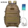 40L USB Molle Militar Bolsas Camping Mochila Bolsa de viaje Mochilas deportivas Nylon táctico Senderismo Mochila Ejército Bolsa XA603WA Q0721