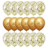 Ny 12 '' Rose Gold Balloon Set Confetti Grattis på födelsedagen Metallic S Party Bröllop Decor Baby Shower Y0622